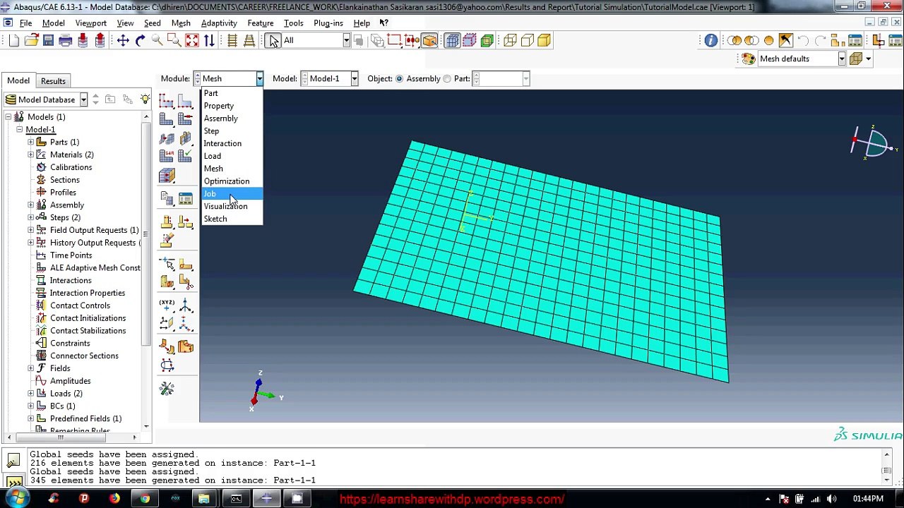Create mesh and submit the job