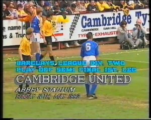 Cambridge United - Leicester City 10-05-1992 Division Two Play-off