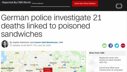 Poisoned Sandwiches Kill 21 In Germany