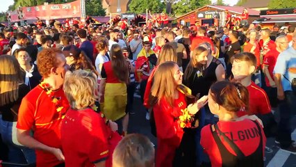 Belgique-Angleterre à la "Fan Zone" de Mouscron