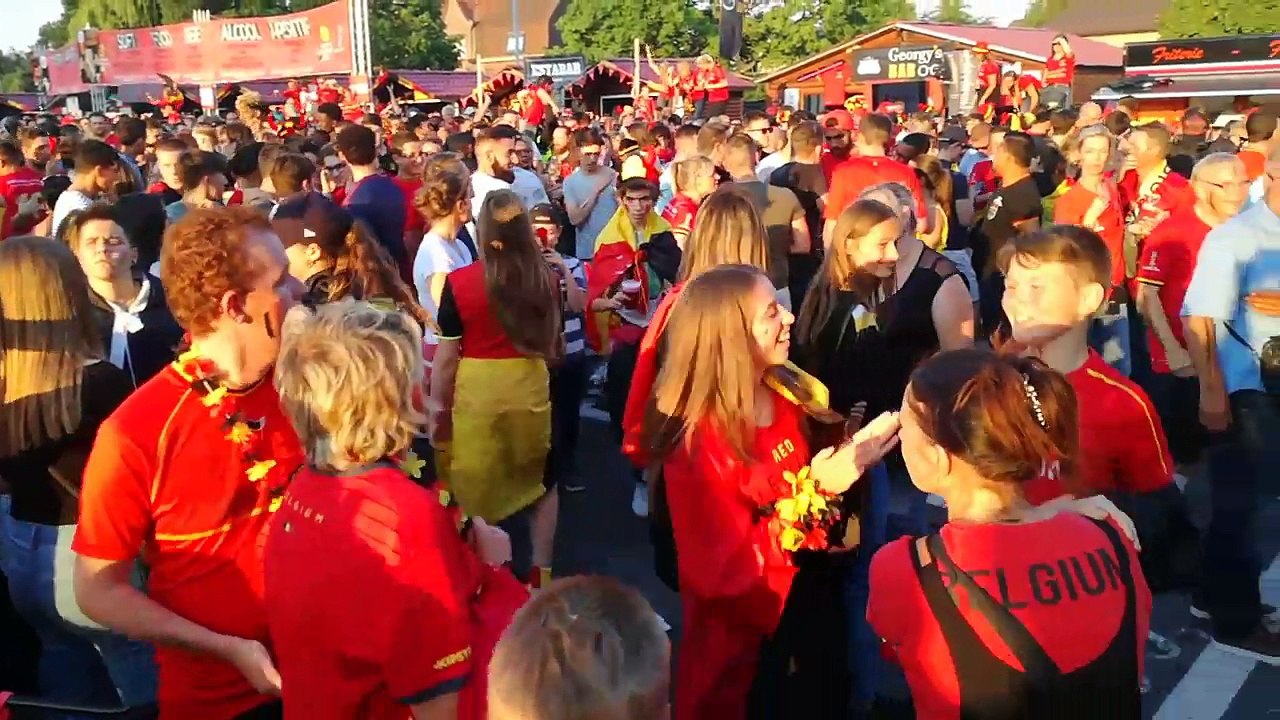 Belgique-Angleterre à la "Fan Zone" de Mouscron