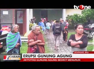 Aktivitas Gunung Agung Sedikit Menurun