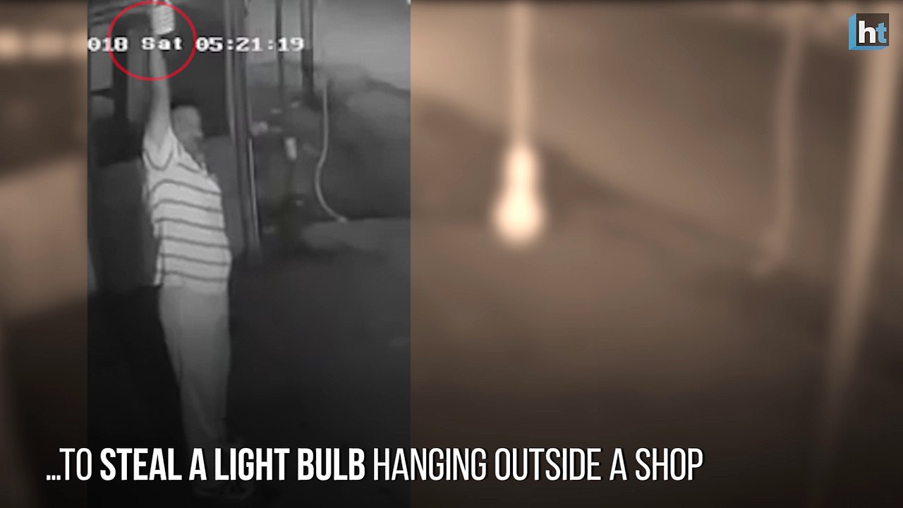 Man steals a bulb pretending to take a morning walk