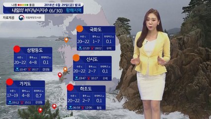 [내일의 바다 낚시 지수] 6월 30일 장마전선 북상에 태풍까지 뒤따라 출조 주의  / YTN