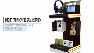 Fashion Modern Technology Headphone Display Rack with Video