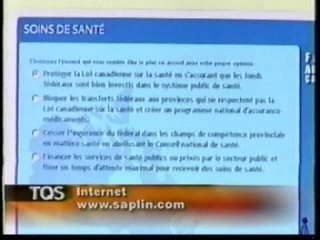 Pour quel parti voter ? Canada 2006 - Oleg Saplin à TQS