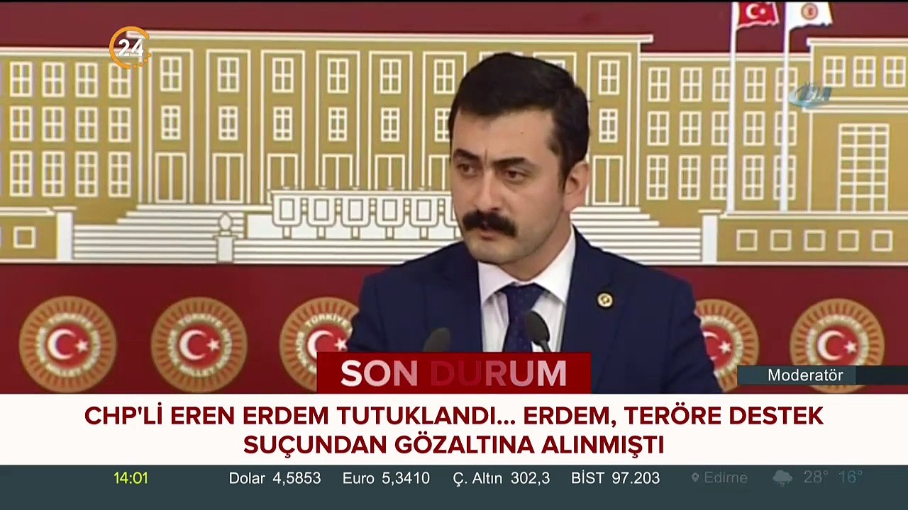 Gözaltına alınan CHP'li Eren Erdem tutuklandı