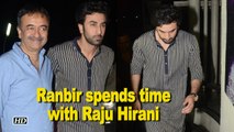 Before release Ranbir spends time with Raju Hirani | Sanju Screening