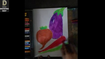 How to draw vegetables step by seep for kids #2