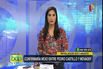 Documento revelaría nexos entre Pedro Castillo y Movadef