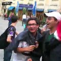 When Mexico fans and South Korea fans unite in Munich after knocking Germany out of the World Cup! (via Unscriptd)