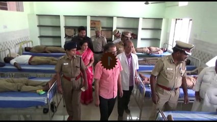 காவலர்கள் இரத்ததான முகாம்- வீடியோ