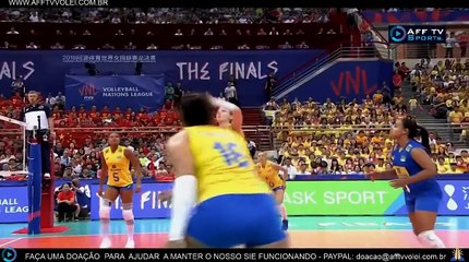 3º SET: BRASIL x CHINA – LIGA DAS NAÇÕES FEMININA – 29/06/2018