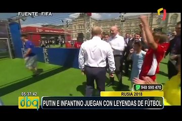 Rusia: Putin e Infantino participan en un partido con leyendas de fútbol