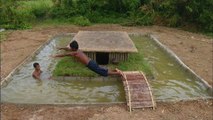 Construction d'une piscine avec des techniques primitives