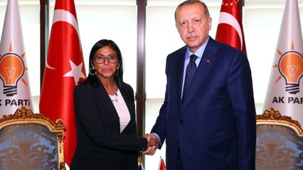 Erdoğan, 9725 Kilometre Yol Gelen Venezuela Cumhurbaşkanı Yardımcısı ile Görüştü