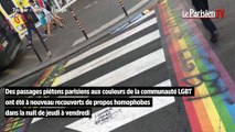 Un passage piéton aux couleurs LGBT à nouveau vandalisé