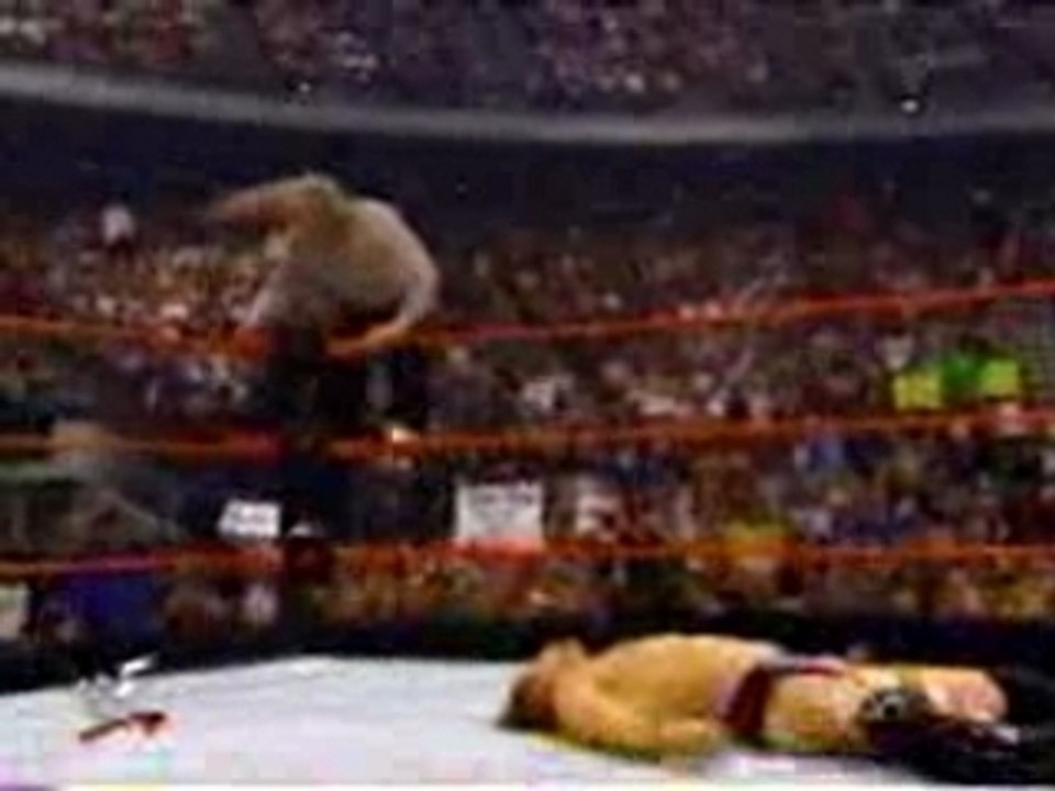 Jeff Hardy with the Twist of Fate and then a Swanton Bomb