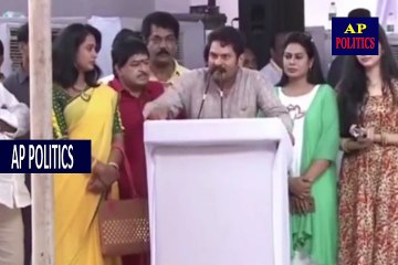 TV Actor Kaushik Emotional Speech at Chandrababu Naidu Dharma Porata Deeksha-AP Politics