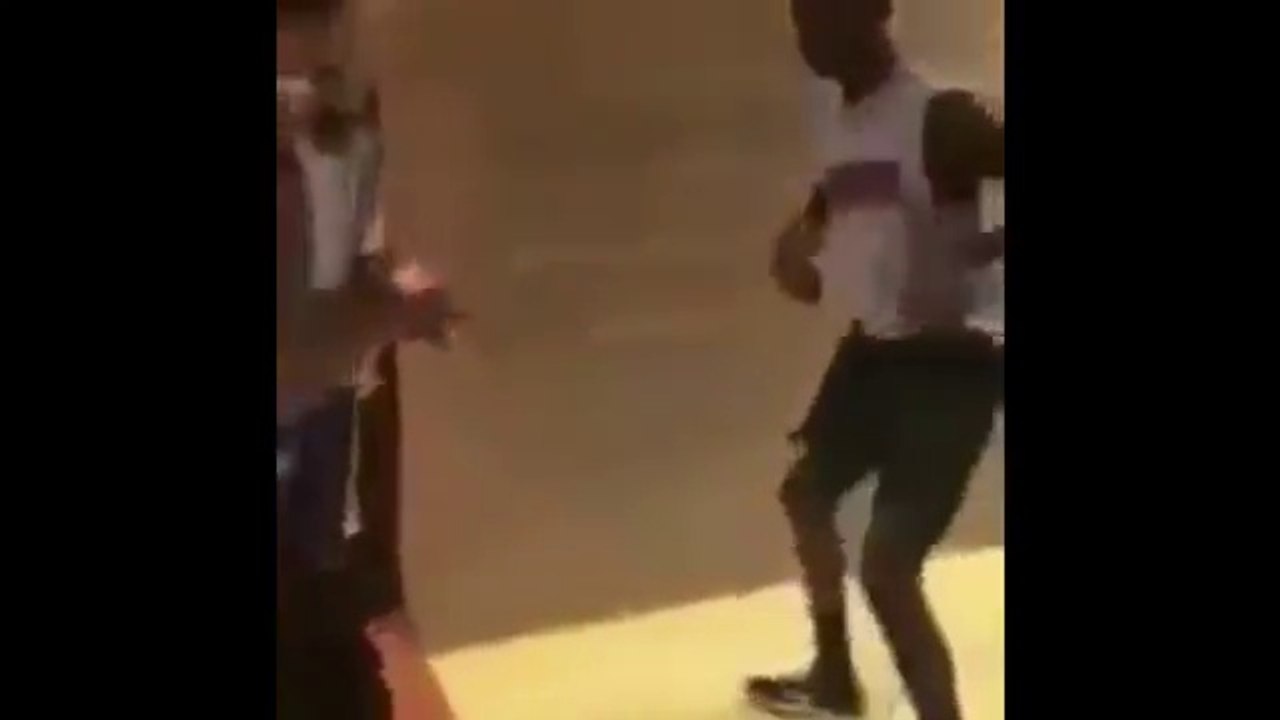 School Fight but The Naruto Theme Is Put Over It