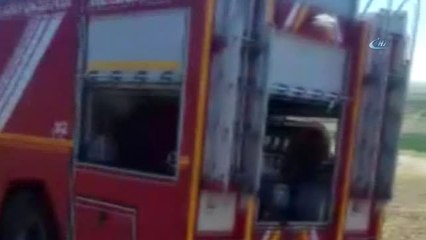 25 Dönümlük Tarladan Hasat Edilen Nohutlar Yandı