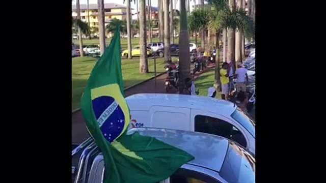 Les supporters du Brésil en Guyane Française