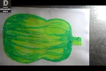 How to draw Papaya step by step- Drawing- so easy #4