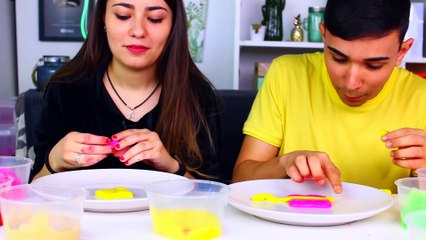 SLIME ART CHALLENGE !! Jonathan Et Amandine