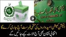 Election Commission of Pakistan to publish final list of candidates today