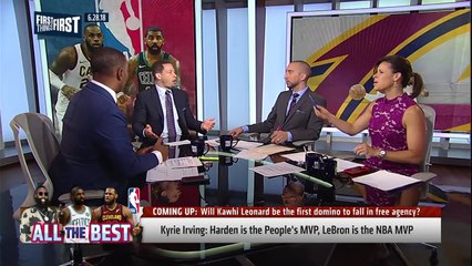 Chris Broussard on Kyrie's MVP comments about James Harden vs LeBron - NBA - FIRST THINGS FIRST