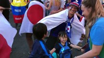 فرحة أطفال #اليابان في سان بطرسبورغ بالتأهل الصعب إلى الدور الثاني#مونديال_الآن#روسيا٢٠١٨#كأس_العالم