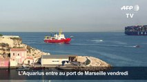 Escale à Marseille du bateau de sauvetage de migrants Aquarius