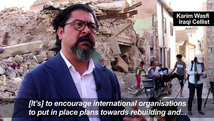 Famed Iraqi cellist performs in Mosul’s battered Old City