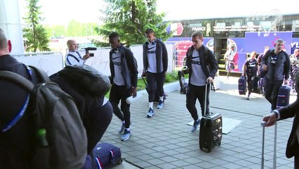 وصول المنتخب الفرنسي إلى قازان استعدادا لمواجهة نظيره الأرجنتيني