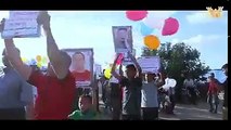 #شاهد..أطفال يطلقون عشرات البالونات  التي تحمل صوراً للشهداء والجرحى والبلدات الفلسطينية المحتلة شرق خانيونس اليوم
