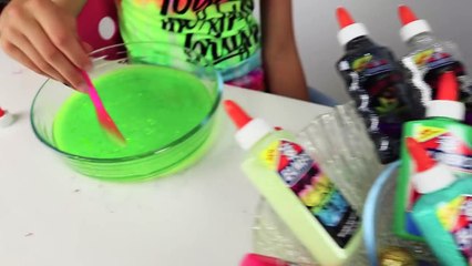 3 Colors of Glue Slime Challenge!!! New Colors!!!