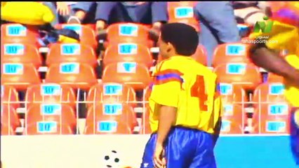 الشوط الاول مباراة كاميرون و كولومبيا 3-2 ثمن نهائي كاس العالم 1990