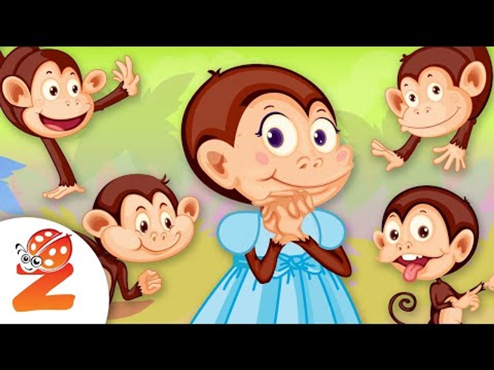 5 Little Monkeys | #ZouzouniaTV Nursery Rhymes & Kids Songs