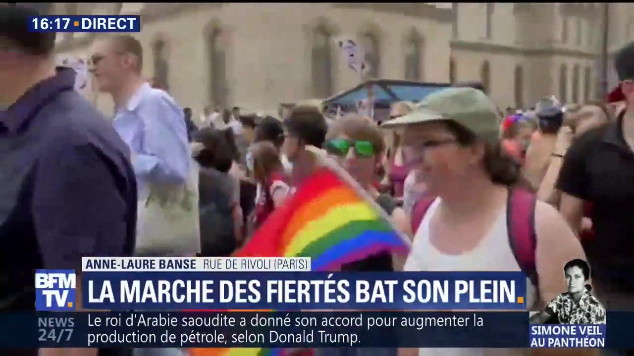 Fête, musique et drapeaux arc-en-ciel: la marche des fiertés bat son plein