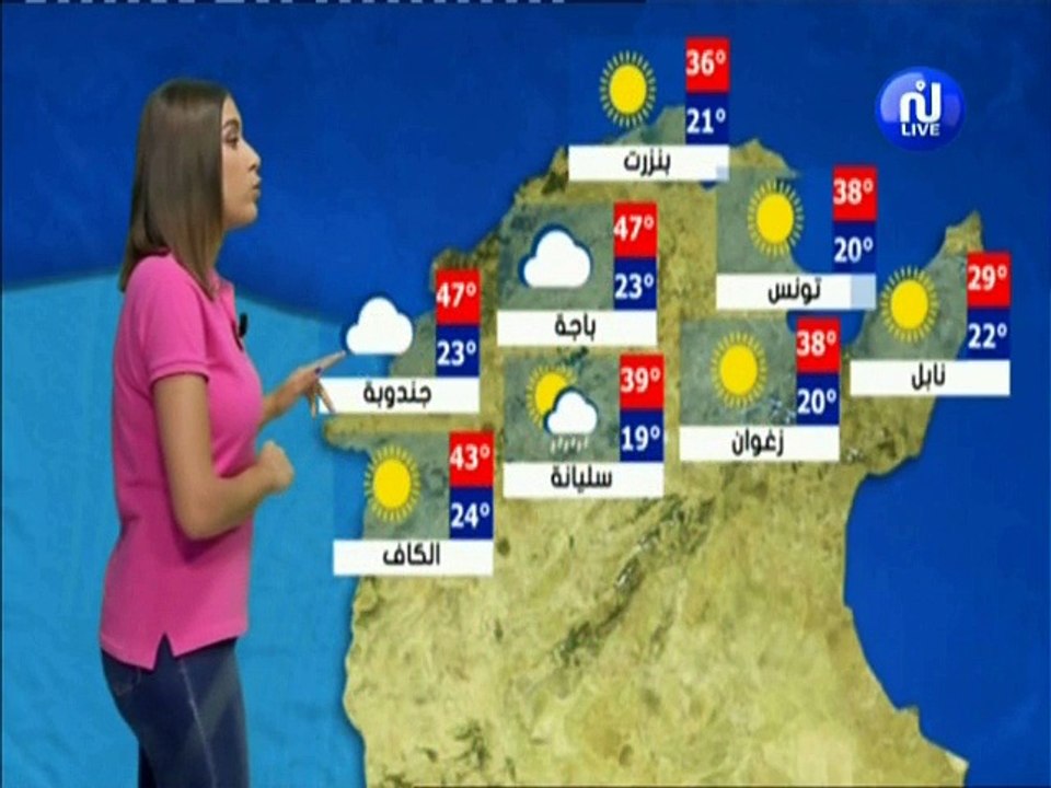 النشرة الجوية المسائية ليوم السبت 30 جوان 2018...