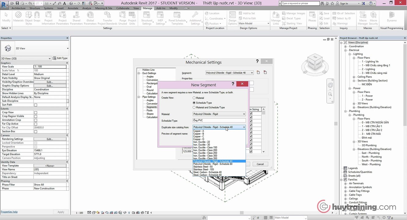 21. Thiết lập hệ thống nước trong Revit MEP   mp4