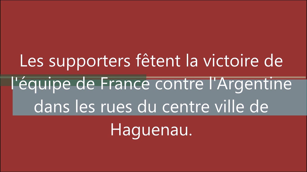 Joie des supporters de l'EDF dans les rues de Haguenau
