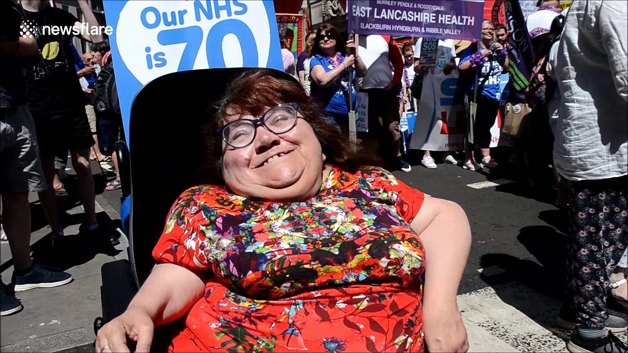 Mass protests against NHS cuts as service turns 70
