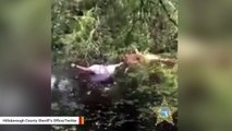 Caught On Cam: Deputy Saves Dog Trapped In Swampy Water