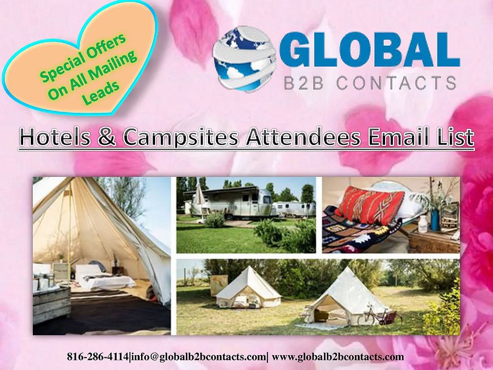 Hotels & Campsites Attendees Email List