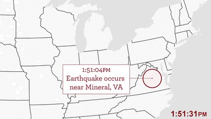 Tweets mentioning "earthquake" immediately following Virginia earthquake on 08/23/2011