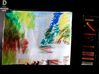 How to draw Village Nature Scenery Drawing Tutorial,,,,very easy,,,,,_Drawing Sunday  #17