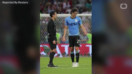 Einson Cavani Heads Uruguay Into Halftime Lead Against Portugal