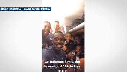 Les Bleus fêtent la victoire contre l'Argentine