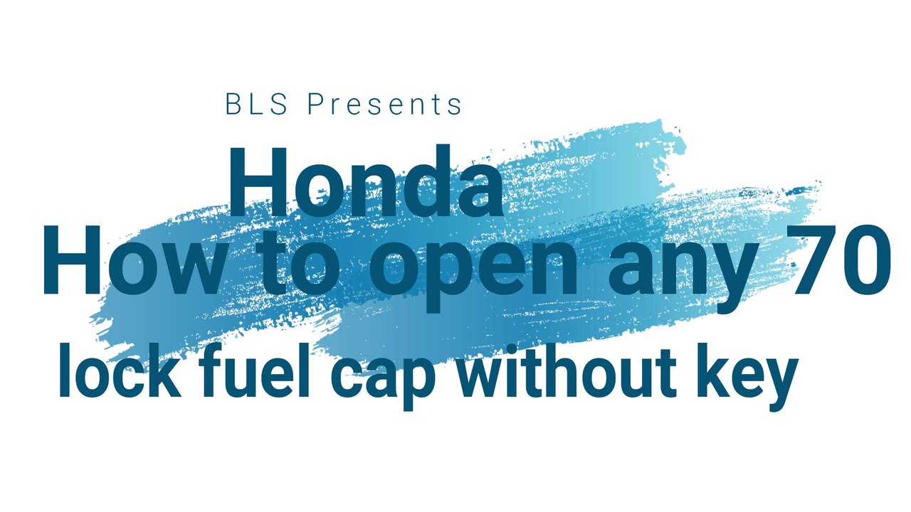 Honda How to open any 70, honda motorcycle lock fuel cap without key